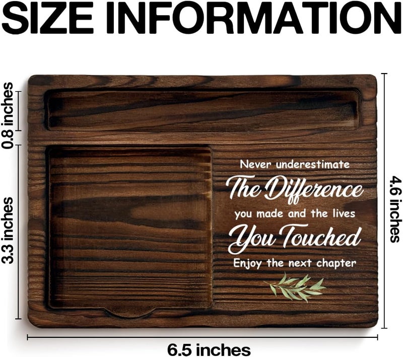 YGBF Coworker Gifts for Women Men Retirement New Job Going Away Leaving Gifts for Coworker Boss Leader Friends, Never Underestimate The Difference You Made Sticky Note Holder - Image 2